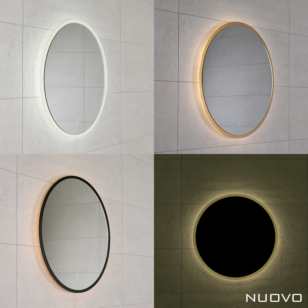 [누오보] 아크 와이드 LED 원형 거울 600